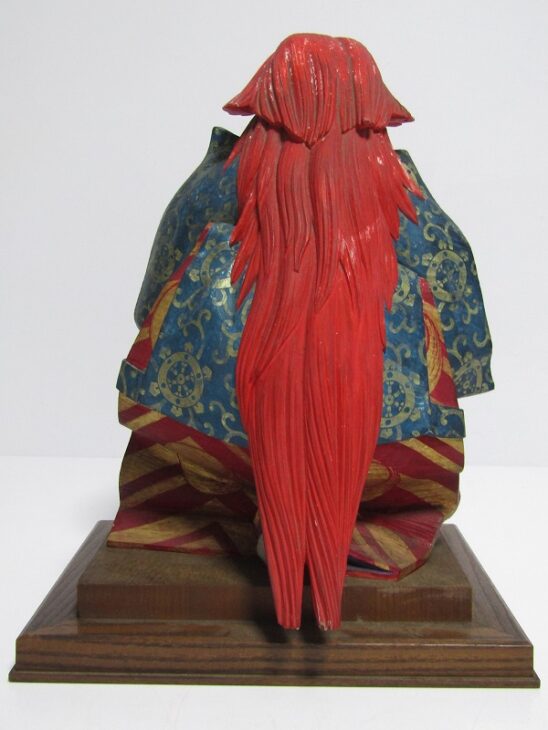 東京都新宿区高田馬場にて、彫刻家 晝間弘 木彫 彫刻「石橋」歌舞伎