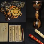 東京都板橋区にて、時代和楽器 蒔絵 小鼓や尺八などの和楽器、大徳寺 橋本紹尚 紅白茶杓などの茶道具をお売り頂きました。