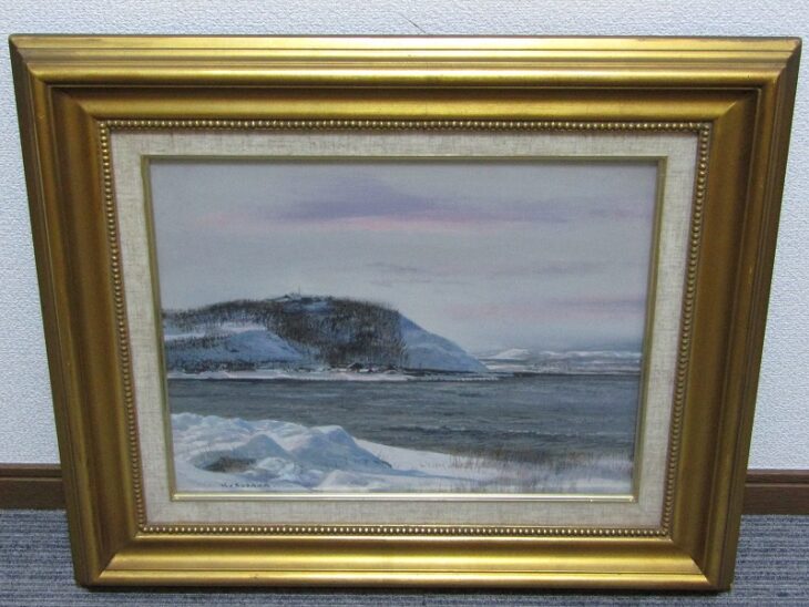 洋画家 黒澤信男 油彩 F6号 雪景 などの絵画、油絵