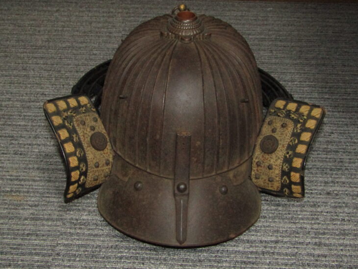 鉄地六十二間筋兜 面頬 具足 時代武具