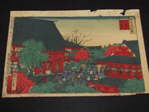 歌川国利「東京名所土産 浅草寺」浮世絵