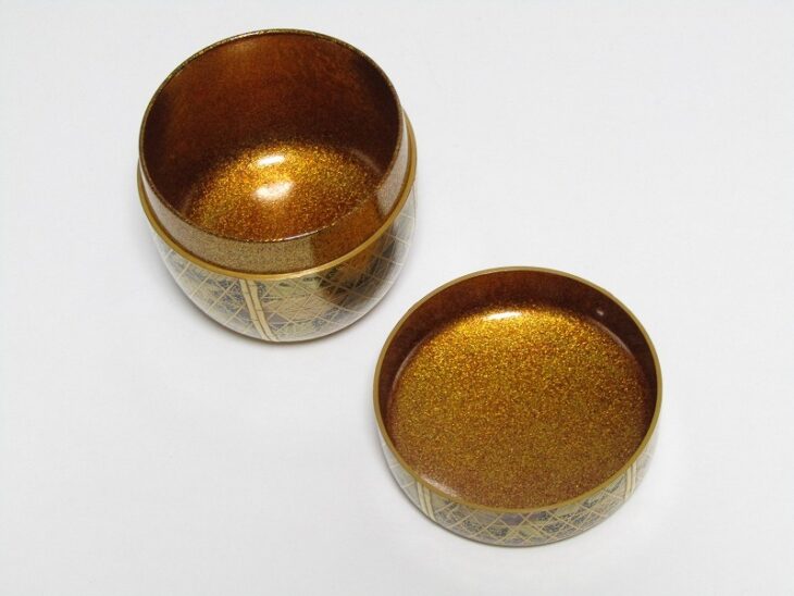 加賀蒔絵師 清瀬一光 作 内梨地 蒔絵 大棗 茶道具 ｜骨董品買取・和