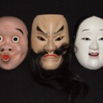 能面師 羽生光長 作 木彫 彩色 能面