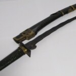 兜割 鉄地 刀身 螺鈿鞘拵え 時代武具